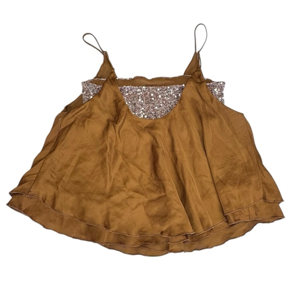 Free people. Women's Mustard Spaghetti Strap Top - Picture 4 of 6